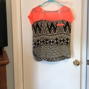 Bright tribal print top